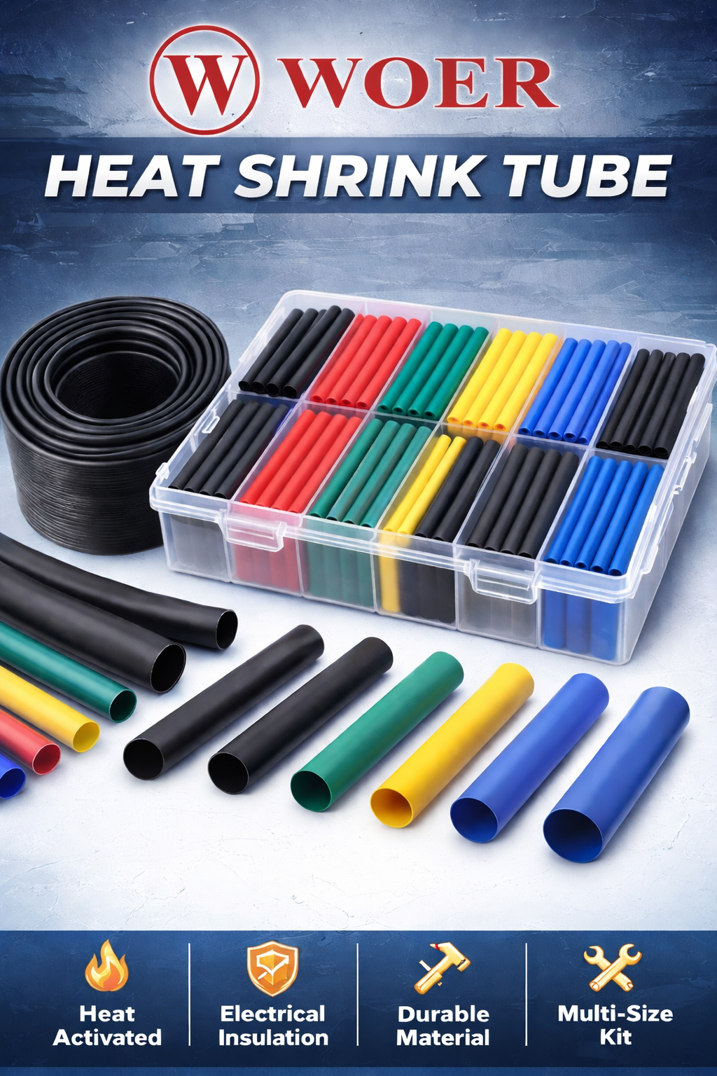 WOER Heat Shrink Tube – 1.0MM to 5.5MM | Insulation Sleeving