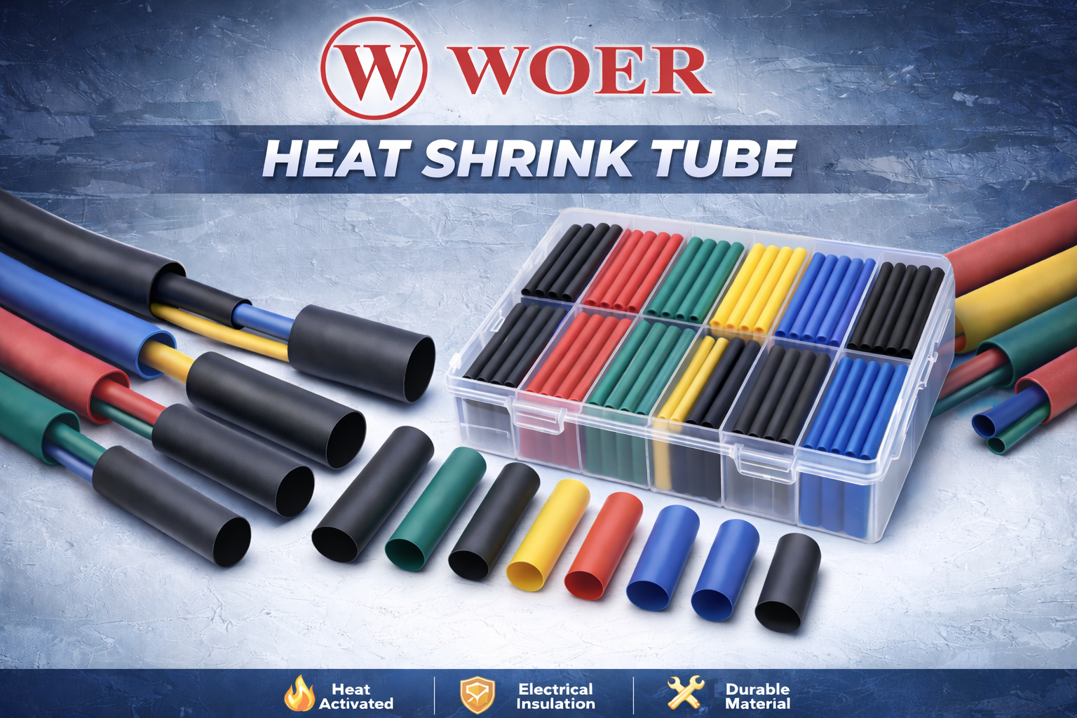 WOER Heat Shrink Tube – Size 16MM to 50MM | Heavy Duty Electrical Insulation